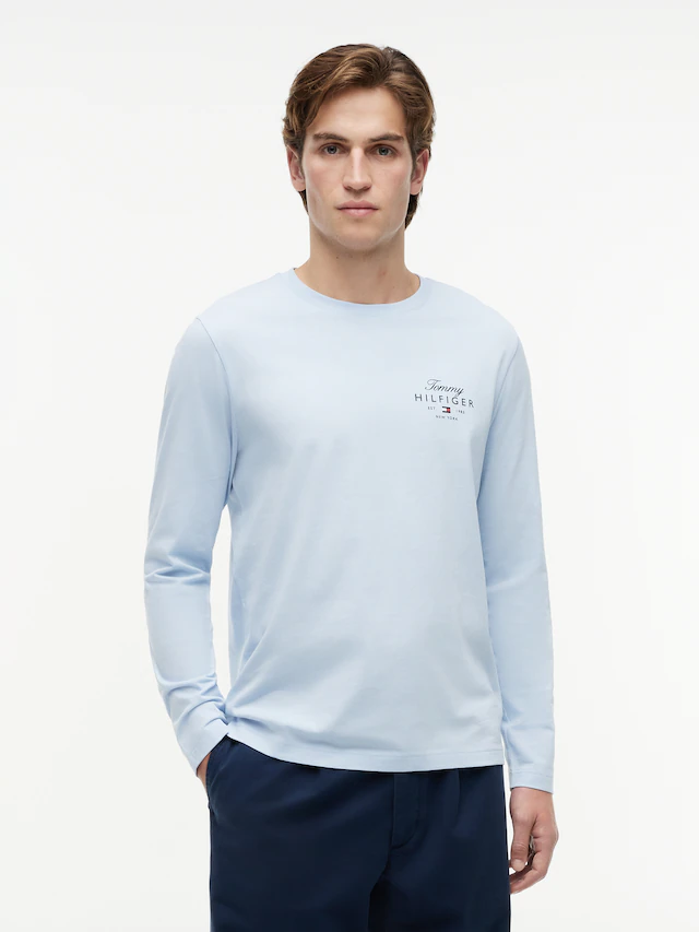 Tommy Hilfiger Langarmshirt »SCRIPT STACK LS REGULAR TEE«
