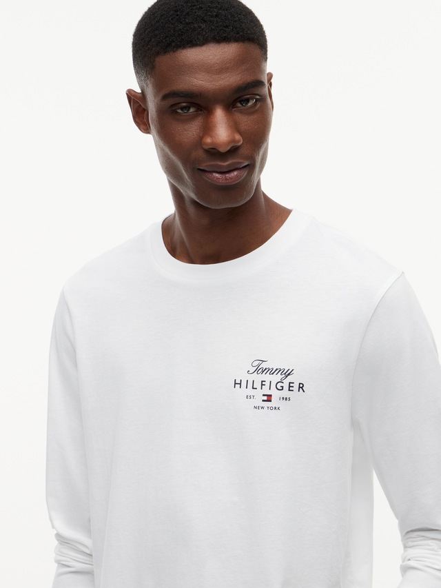 Tommy Hilfiger Langarmshirt »SCRIPT STACK LS REGULAR TEE«