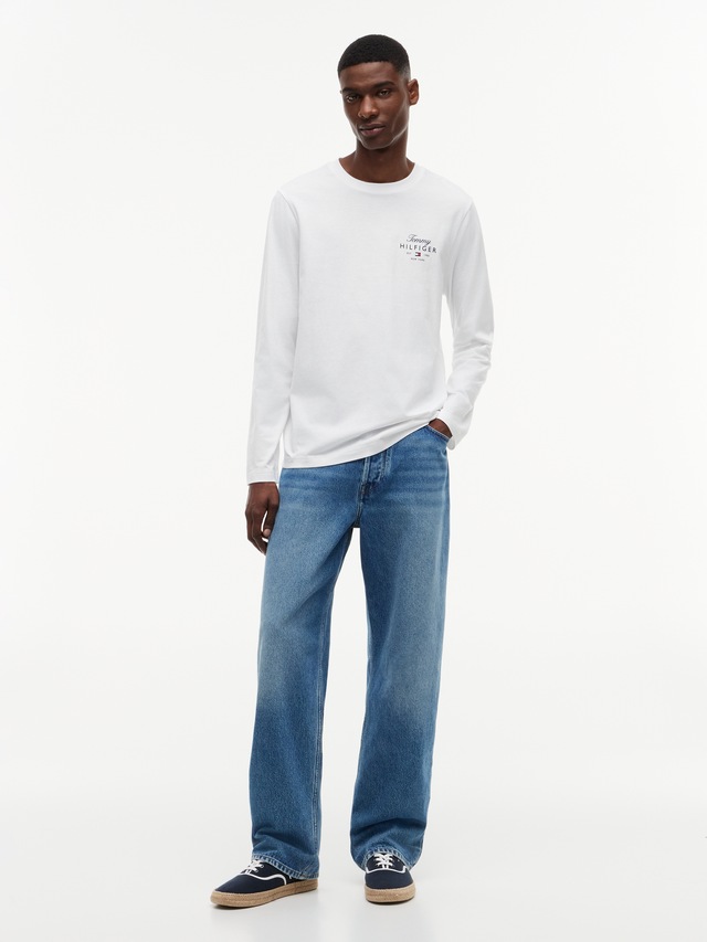 Tommy Hilfiger Langarmshirt »SCRIPT STACK LS REGULAR TEE«