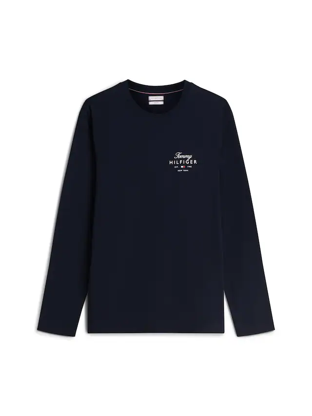 Tommy Hilfiger Langarmshirt »SCRIPT STACK LS REGULAR TEE«