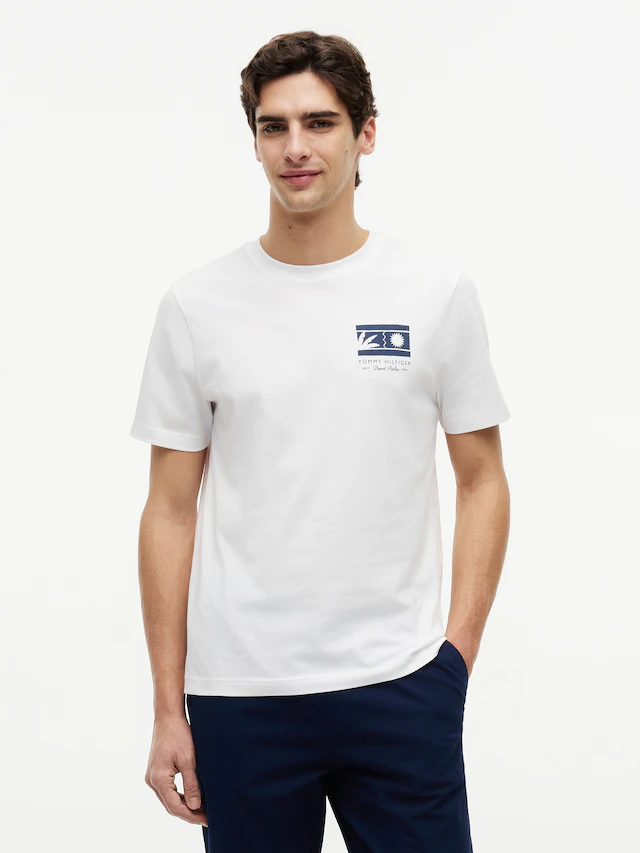 Tommy Hilfiger T-Shirt »MONO SUN GRAPHIC REGULAR TEE« aus Jersey mit Logo-Grafik