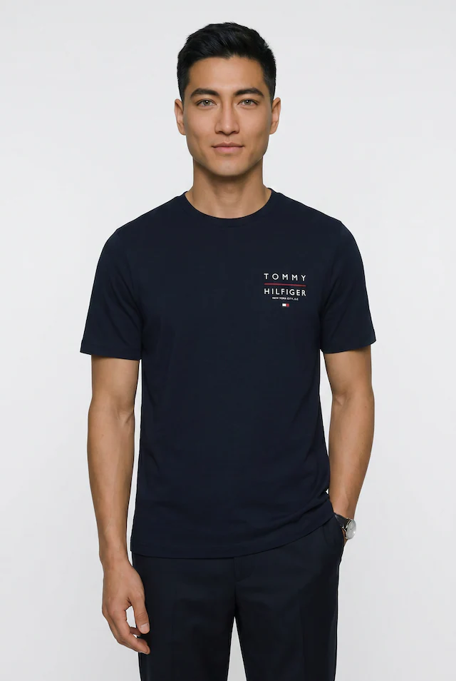 Tommy Hilfiger T-Shirt »BRAND LOVE LEFT CHEST RWB TEE« regular fit, Rundhals