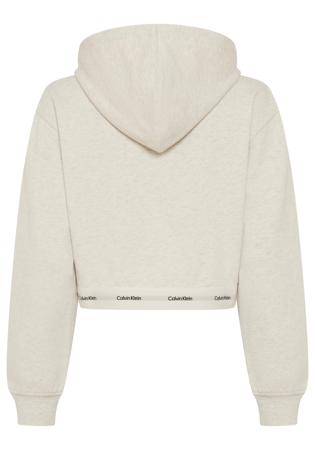 Calvin Klein Jeans Kapuzensweatjacke »LOGO WAIST CROPPED« mit Kapuze, kurze From, Logoschriftzug am Bund