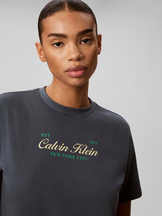 Calvin Klein Jeans T-Shirt Rundhalsausschnitt, Regular Fit, reine Baumwolle