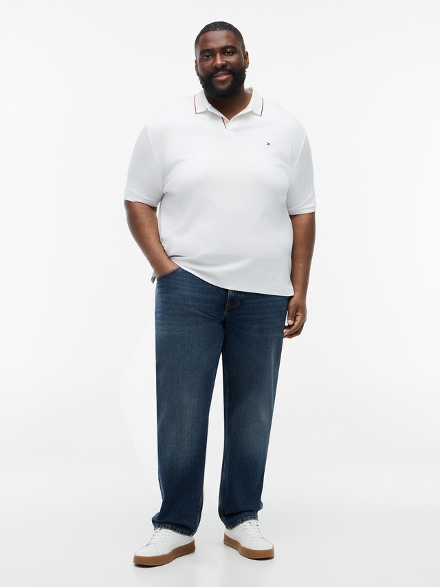 Tommy Hilfiger Big & Tall Poloshirt »BT-LIQUID COTTON TIPPED SLIM-B« aus Baumwolle