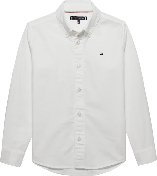 Tommy Hilfiger Langarmhemd »FLAG OXFORD SHIRT« Kinder bis 16 Jahre mit Button-Down-Kragen