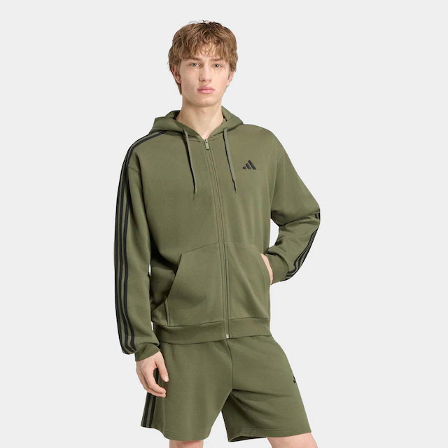 adidas Sportswear Kapuzensweatjacke »ESSENTIALS 3-STREIFEN FRENCH TERRY«