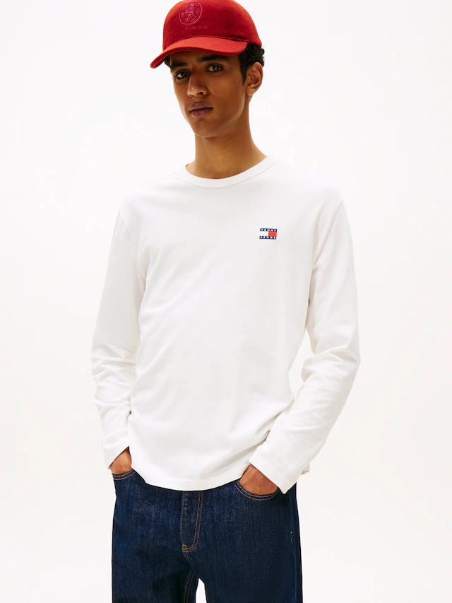 Tommy Jeans Langarmshirt »TJM REG BADGE TEE LS EXT«
