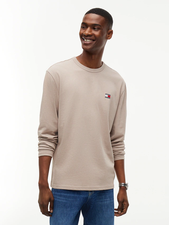 Tommy Jeans Langarmshirt »TJM REG BADGE TEE LS EXT«