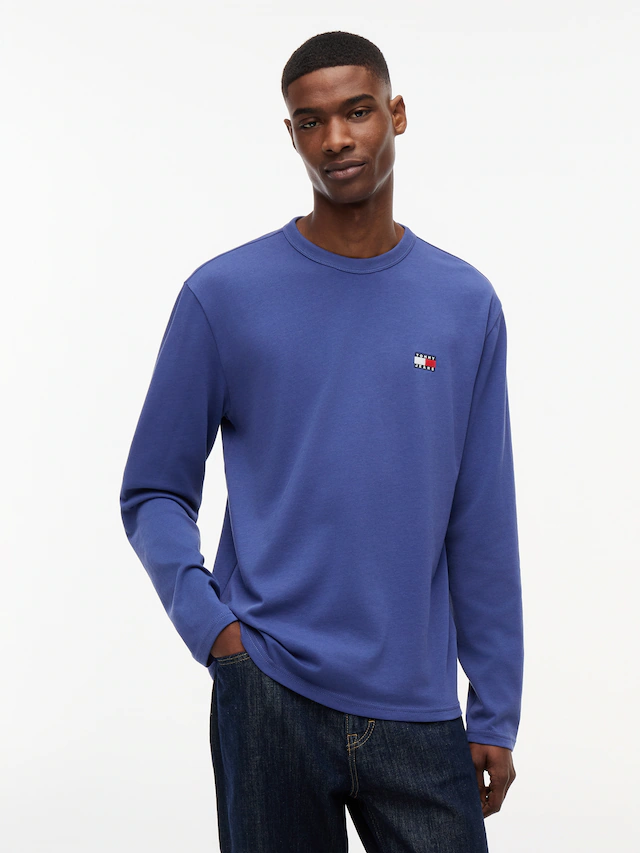 Tommy Jeans Langarmshirt »TJM REG BADGE TEE LS EXT«