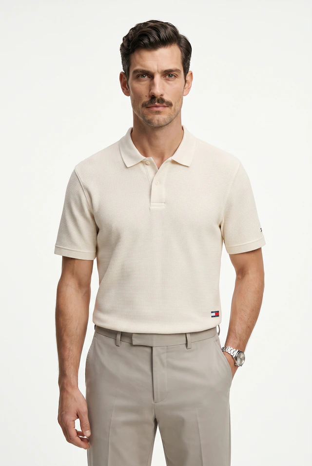 Tommy Jeans Poloshirt »TJM REGULAR WASHED WAFFLE«