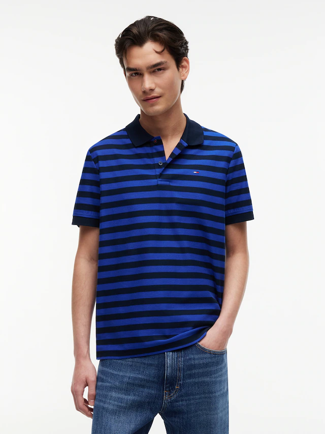 Tommy Jeans Poloshirt »TJM REG STRIPE POLO EXT« aus Baumwoll-Jersey, Regular Fit
