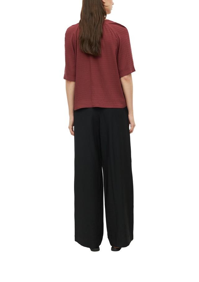 s.Oliver Schlupfbluse 3/4 Arm Bluse mit Splitneck