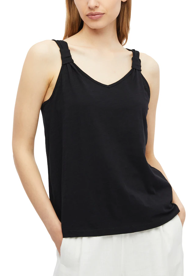 s.Oliver Shirttop Sommertop mit Knoten-Detail