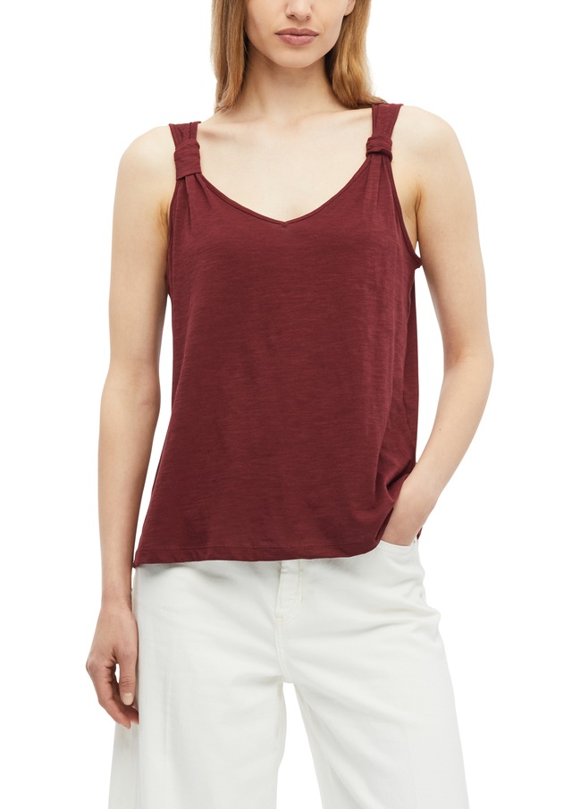 s.Oliver Shirttop Sommertop mit Knoten-Detail