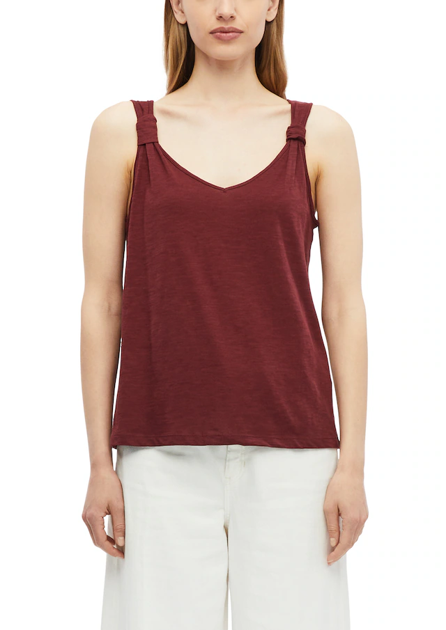 s.Oliver Shirttop Sommertop mit Knoten-Detail