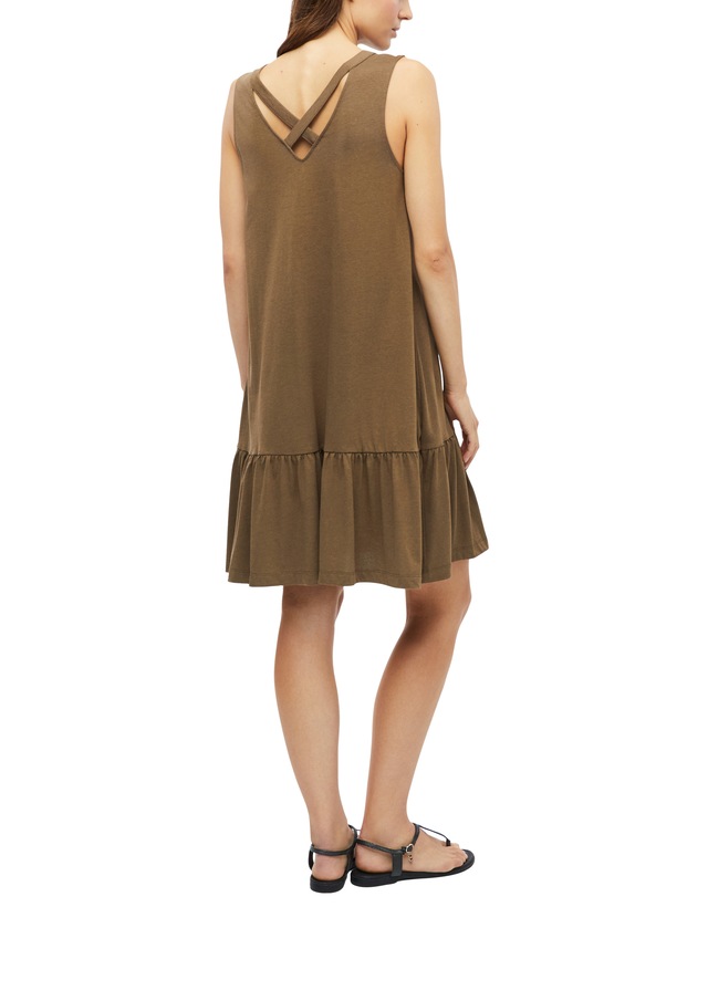 s.Oliver Maxikleid Ohne Taschen Sommerkleid in Allover-Optik