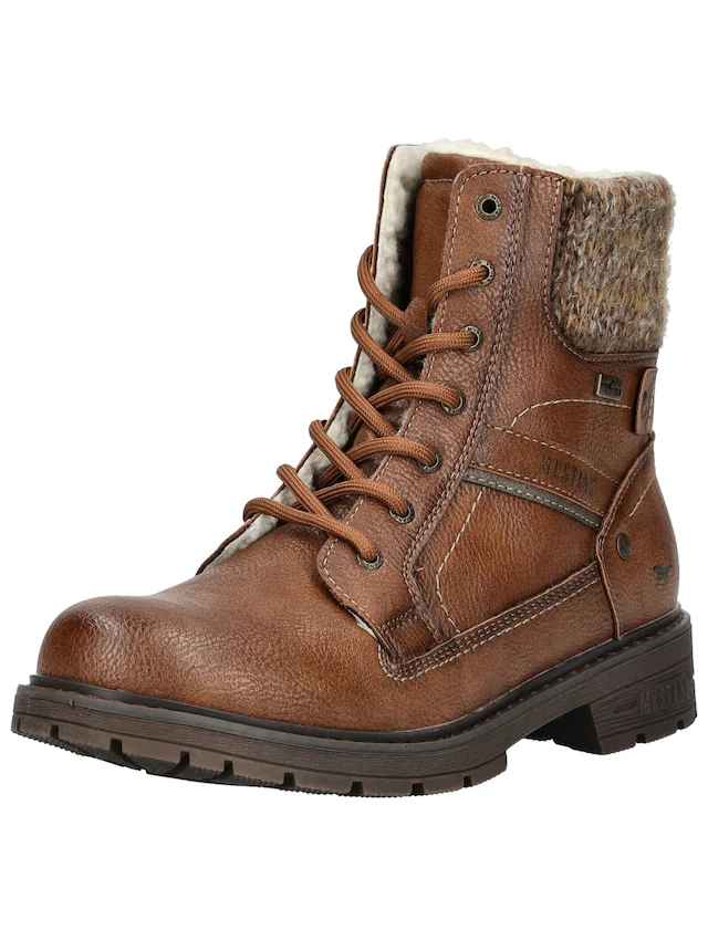 Mustang Shoes Schnürstiefelette »Mustang Shoes Stiefelette Lederimitat/Textil«