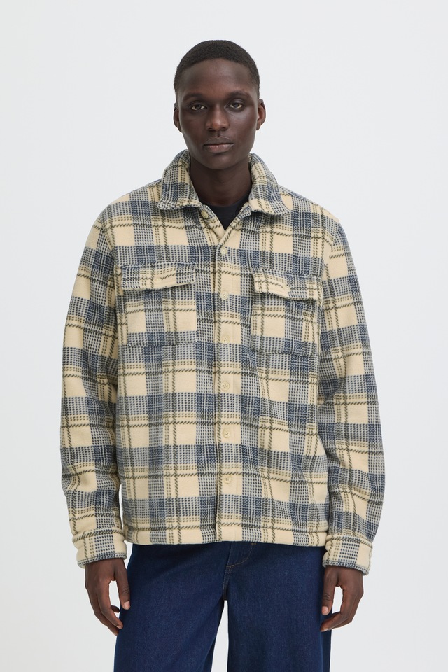 Blend Langarmhemd »BHBAKI SHIRT CHECK« Kunstfaser, regular fit