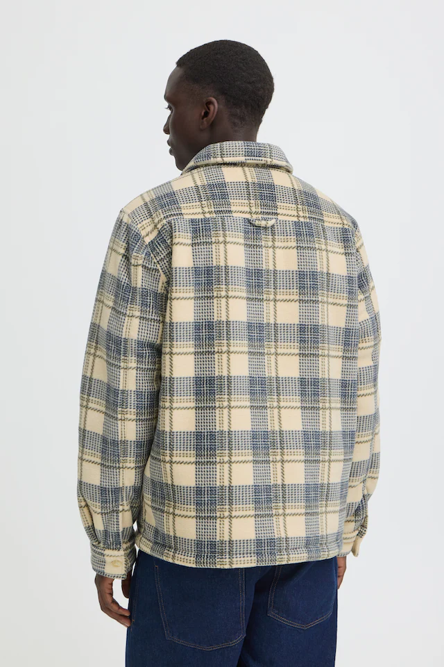 Blend Langarmhemd »BHBAKI SHIRT CHECK« Kunstfaser, regular fit