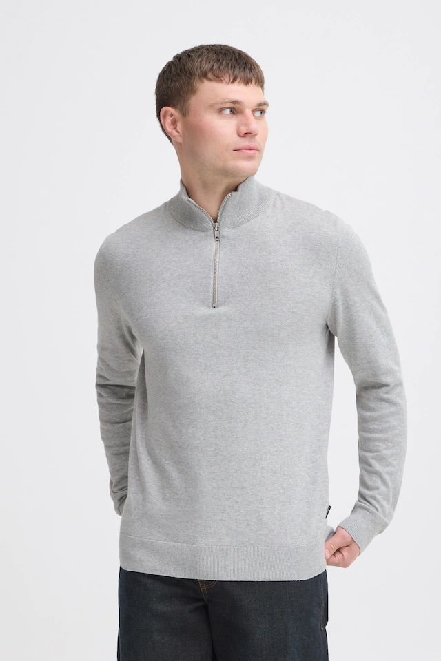 Blend Stehkragenpullover »BHBAGGE HALF ZIPP KNIT« Baumwollmischung, regular fit