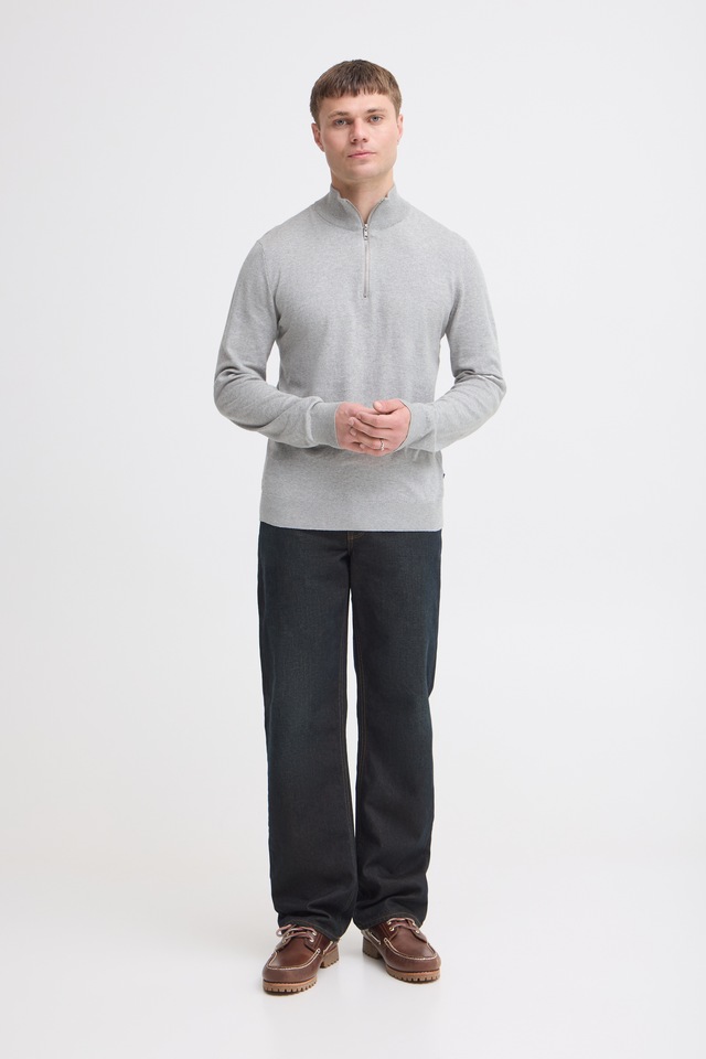Blend Stehkragenpullover »BHBAGGE HALF ZIPP KNIT« Baumwollmischung, regular fit