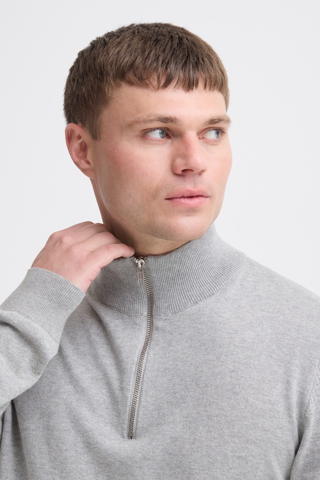 Blend Stehkragenpullover »BHBAGGE HALF ZIPP KNIT« Baumwollmischung, regular fit