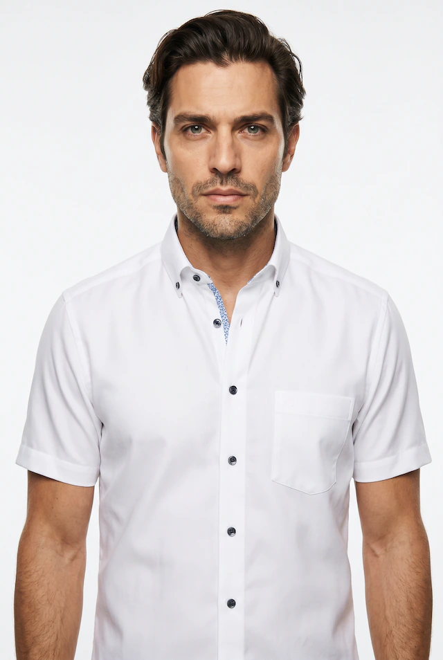 OLYMP Kurzarmhemd »Luxor« Businesshemd, modern fit, Button-down-Kragen