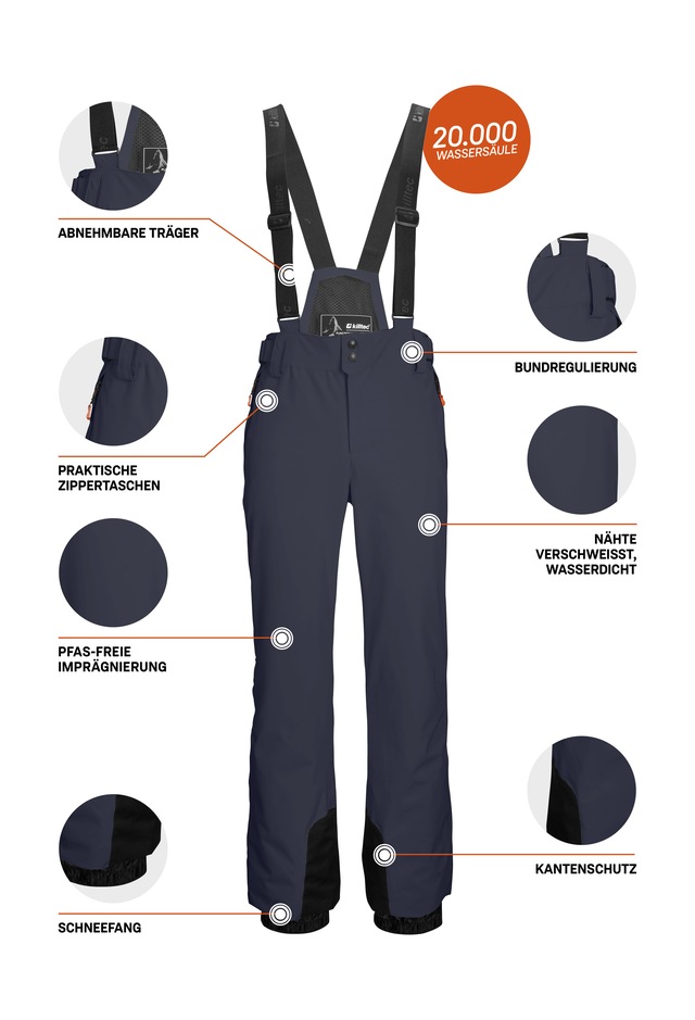 Killtec Skihose »KSW 82 MN SKI PNTS« killtec Skihose: 4-Wege-Stretch, verschweißte Nähte, sehr atmungsaktiv