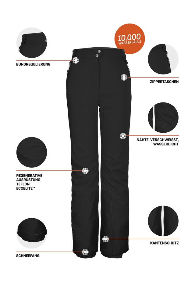 Killtec Skihose »KSW 278 WMN SKI PNTS« Wind- und wasserdicht, atmungsaktiv, verstellbarer Bund, Kantenschutz