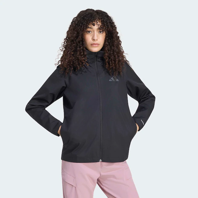 adidas TERREX Outdoorjacke »W MT ESS 2L R J« sportlicher Stil, aus Polyester, mit Climaproof® Technologie
