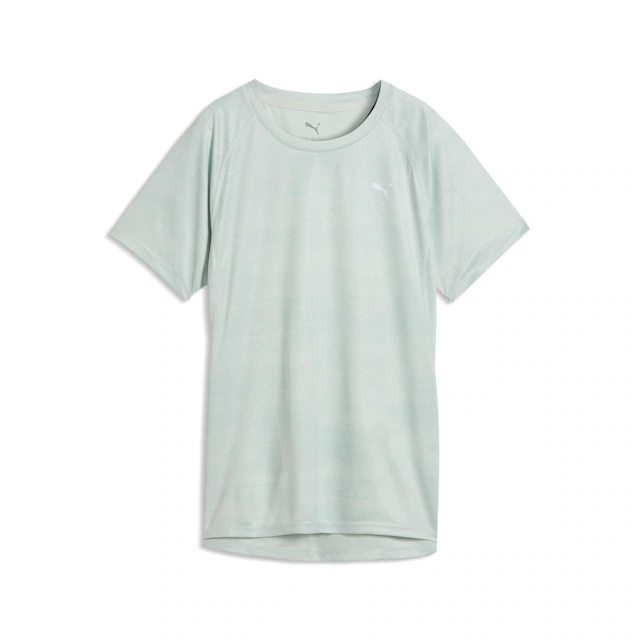 PUMA Laufshirt »W RUN VELOCITY AOP TEE« T-Shirt, mit Rundhalsausschnitt, mit jamaikanischem Aufdruck