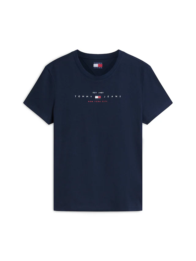 Tommy Jeans Kurzarmshirt »TJW REG US LINEAR SS TEE« Baumwollmischung, regular fit, Logo