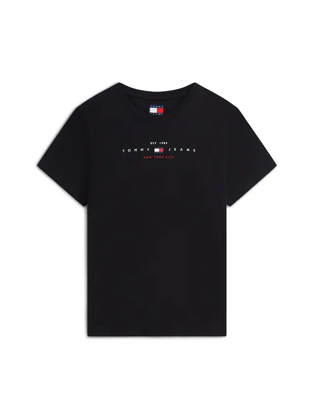Tommy Jeans Kurzarmshirt »TJW REG US LINEAR SS TEE« Baumwollmischung, regular fit, Logo