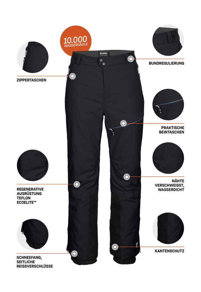 Killtec Skihose »KSW 279 MN SKI PNTS« Wind- und wasserdichte Skihose, atmungsaktiv, mit Schneefang