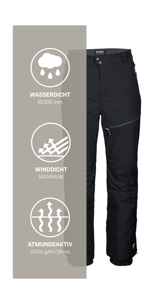 Killtec Skihose »KSW 279 MN SKI PNTS« Wind- und wasserdichte Skihose, atmungsaktiv, mit Schneefang