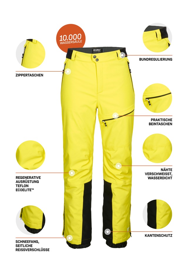 Killtec Skihose »KSW 279 MN SKI PNTS« Wind- und wasserdichte Skihose, atmungsaktiv, mit Schneefang