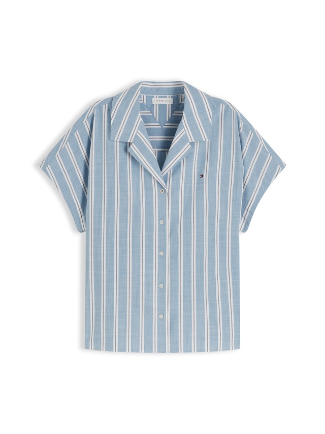 Tommy Hilfiger Kurzarmbluse »SUMMER COTTON SS SHIRT« Baumwollmischung