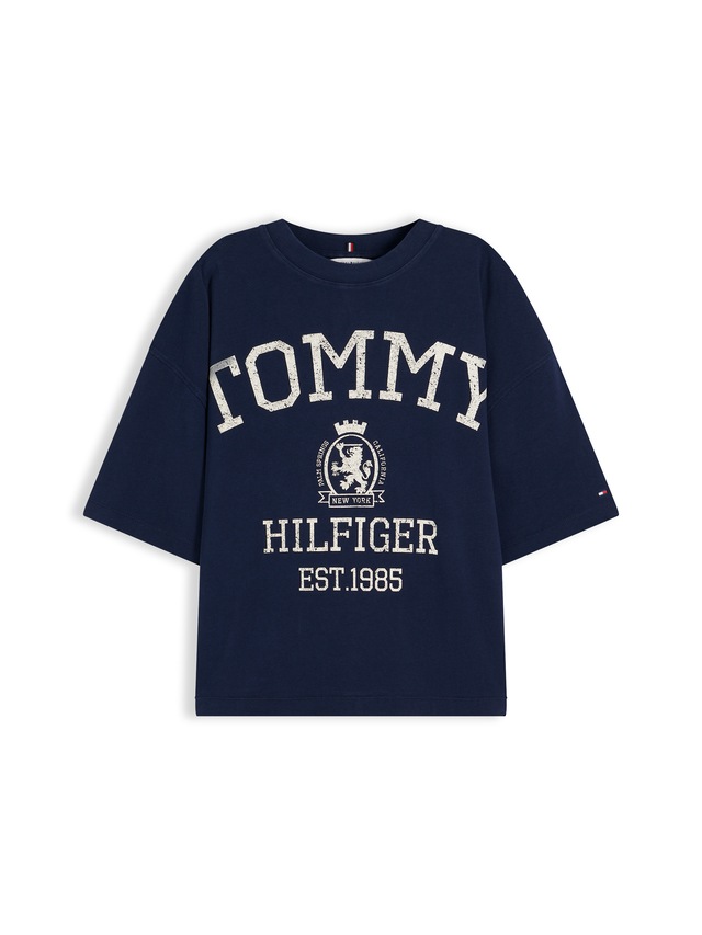Tommy Hilfiger Kurzarmshirt »VARSITY CREST RLX SS T-SHIRT« Baumwolle, relaxed fit, Logoprint