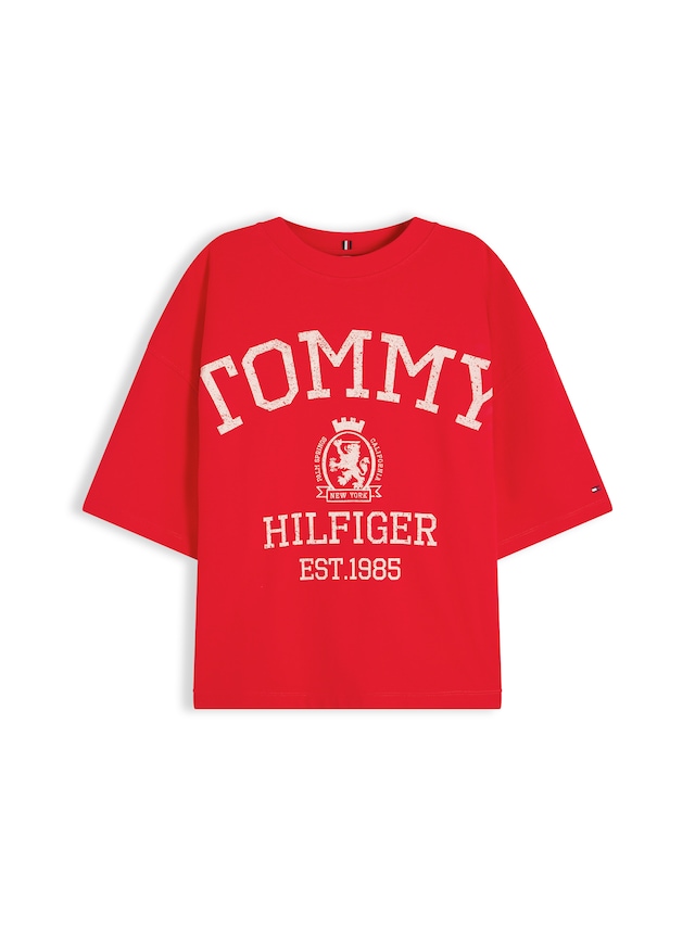 Tommy Hilfiger Kurzarmshirt »VARSITY CREST RLX SS T-SHIRT« Baumwolle, relaxed fit, Logoprint