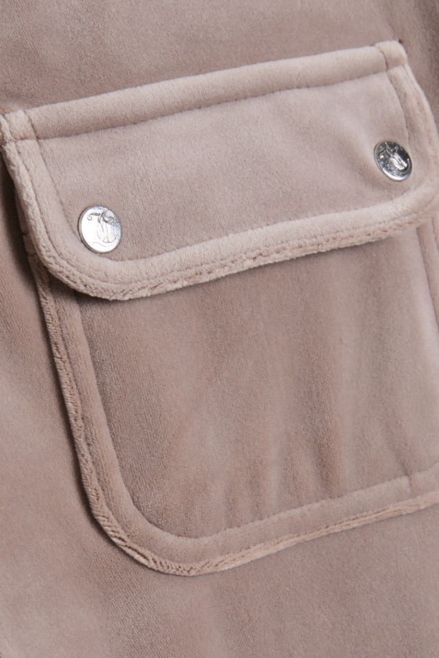 Juicy Couture Sweathose »LAYLA LOW RISE POCKETED FLARE PANT. Damen« Trainingshose Damen, Sweathose, Velour, Jogginghose mit Glitzer, Sale