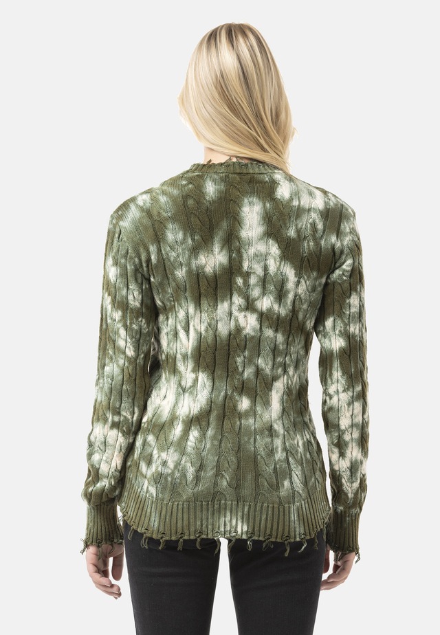 Cipo & Baxx Strickpullover »WP268« 1 Tie-Dye Optik