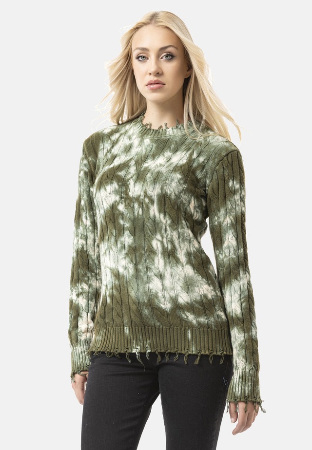 Cipo & Baxx Strickpullover »WP268« 1 Tie-Dye Optik