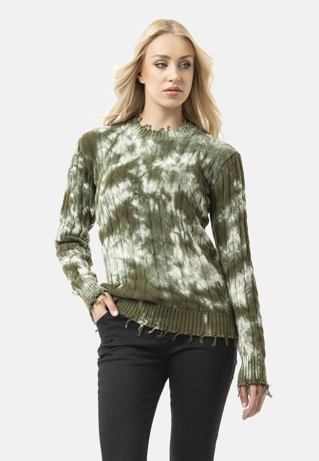 Cipo & Baxx Strickpullover »WP268« 1 Tie-Dye Optik