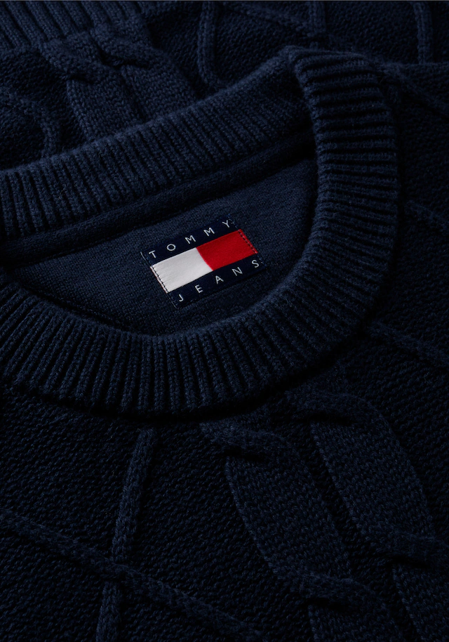 Tommy Jeans Rundhalspullover »TJM REG CABLE KNIT SWEATER«