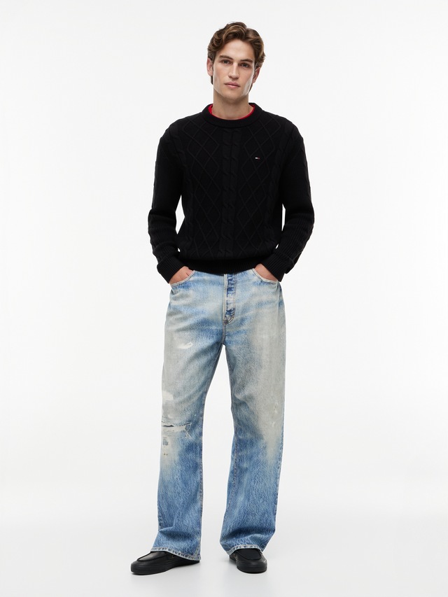 Tommy Jeans Rundhalspullover »TJM REG CABLE KNIT SWEATER«