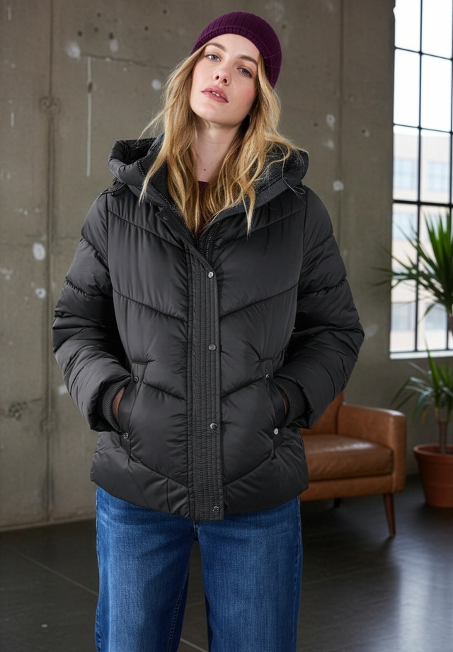 STREET ONE STUDIO Steppjacke mit Kapuze mit Kapuze
