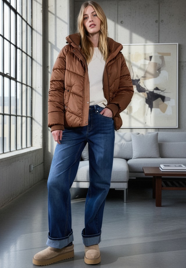 STREET ONE STUDIO Steppjacke mit Kapuze mit Kapuze