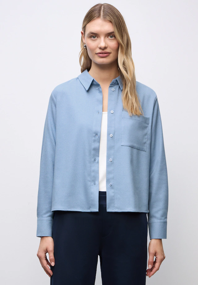 STREET ONE Langarmbluse im Melange Look