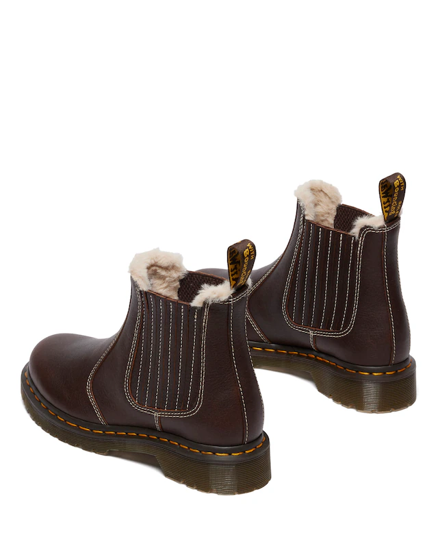 DR. MARTENS Winterboots »2976 Leonore II« Blockabsatz, Stiefelette, Schlupfboots mit Fellimitat am Schaftrand